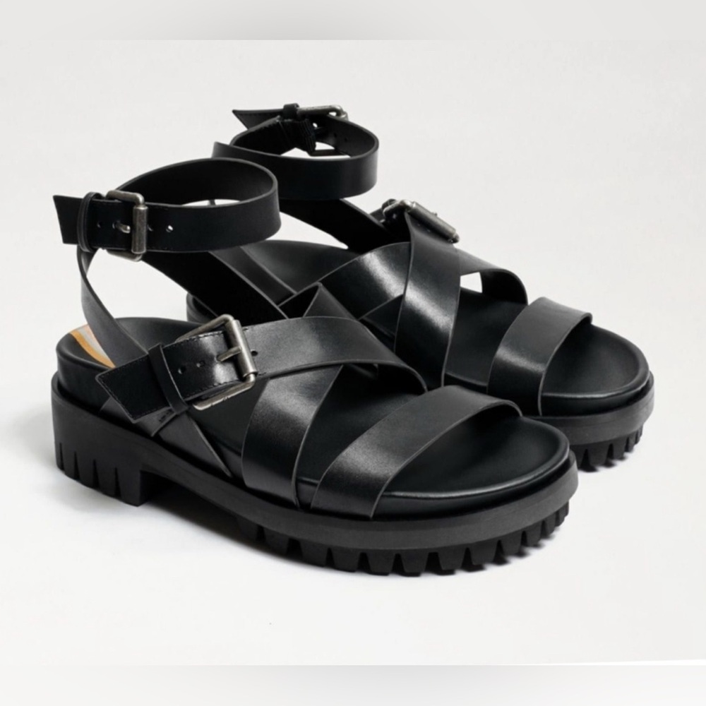 Sam Edelman Black Chunky Eleanora sandals